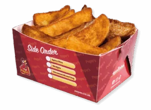 Pepe's Wedges in a Pepe's branded Side Order box